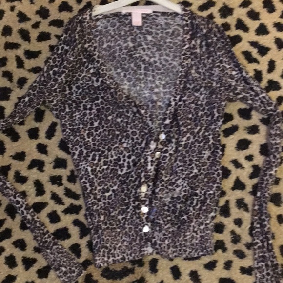 Victoria secret Leopard cardigan - Picture 3 of 5